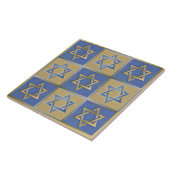 Gold Blau Davidstern-Kunstpaneele Fliese (Seite)