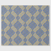 Gold Blau Davidstern-Kunstpaneele Geschenkpapier (Flach)