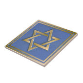 Gold Blau Davidstern Kunstpanel Fliese (Seite)