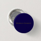Gold & Blau Farbe Professionell Schlicht Modern Button (Vorne & Hinten)
