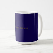 Gold & Blau Farbe Professionell Schlicht Modern Kaffeetasse (VorderseiteRechts)