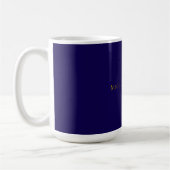 Gold & Blau Farbe Professionell Schlicht Modern Kaffeetasse (Links)
