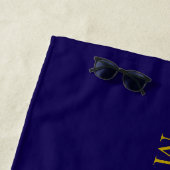 Gold & Blau Farbe Professionell Schlicht Modern Strandtuch (Beispiel)