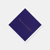Gold & Blau Farbige Professionelle Schlichte Moder Serviette (Ecke)