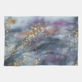 Gold Blau Lila Glitter Glam 1 Geschirrtuch (Horizontal)