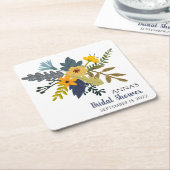 Gold, blau, lila Strauß der Blume Party Rechteckiger Pappuntersetzer (angewinkelt)