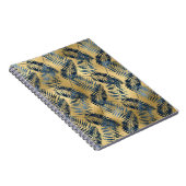 Gold Blau Palmblatt Journal Notizblock (Rechte Seite)