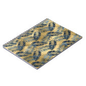 Gold Blau Palmblatt Journal Notizblock (Linke Seite)