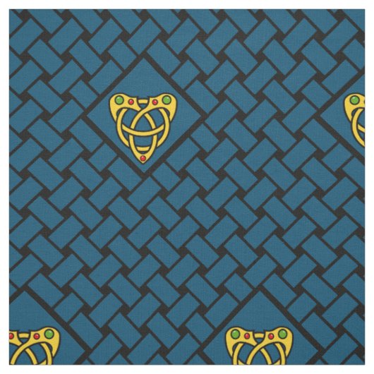 Gold/Blau-/Schwarzwebart, Diamant, keltisches Stoff (Muster)