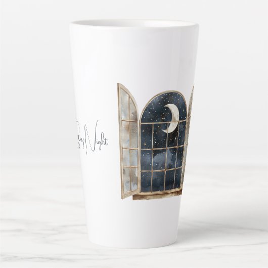 Gold Blau Silber Sterne Milchtasse (Vorderseite)