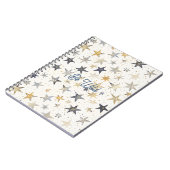 Gold Blau Silber Sterne Notizblock (Linke Seite)