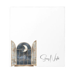 Gold Blau Silber Sterne Notizblock