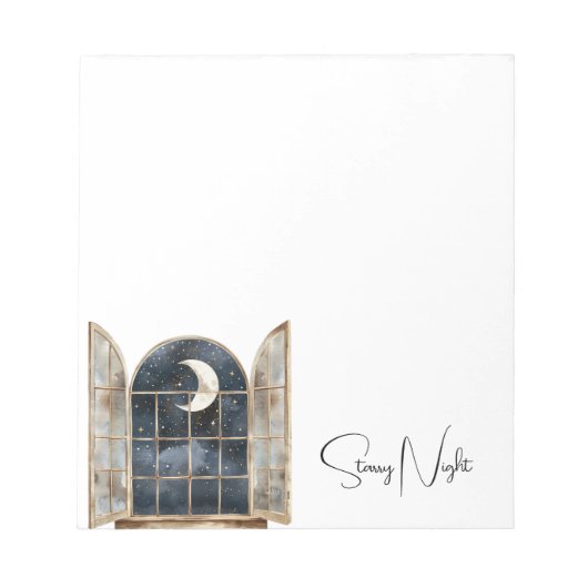 Gold Blau Silber Sterne Notizblock (Vorderseite)
