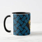 Gold/blaue/schwarze Bänder/Webart, keltischer Tasse (Links)