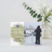 Gold Blend Holiday Foto Card Feiertagspostkarte (Stehend Vorderseite)