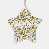 Gold Bling Glitzer Confetti Keramik Ornament (Rechts)
