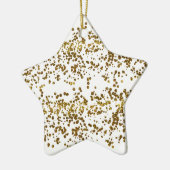 Gold Bling Glitzer Confetti Keramik Ornament (Links)