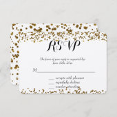 Gold Bling Glitzer Confetti UAWG RSVP Karte (Vorne/Hinten)