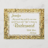 Gold Bling | Junggesellinnenabschiede? Einladungspostkarte (Vorderseite)