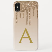 Gold Bling Luxury Sparkle Glitzer Monogram