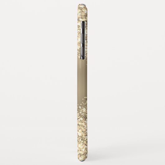 Gold Bling Luxury Sparkle Glitzer Monogram Case-Mate iPhone Hülle (Hinten/Links)