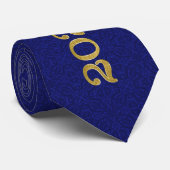 Gold Bling mit Royal Blue Krawatte (Gerollt)