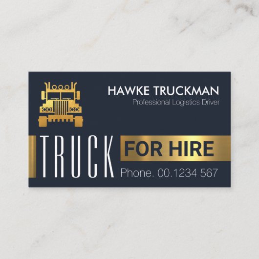 Gold Blöcke für den Lkw-Transport Visitenkarte (Vorderseite)