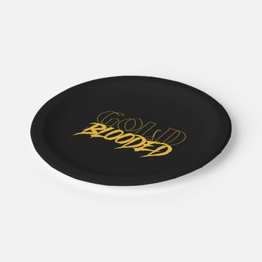 Gold blond pappteller (Schrägansicht)