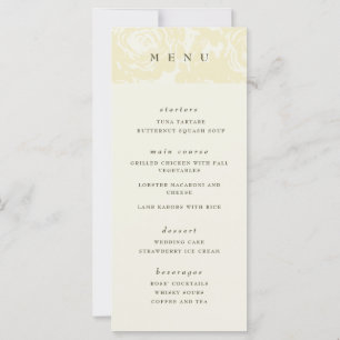 Gold Bloom Wedding Menu