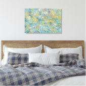 Gold Blue Abstrakt Leinwanddruck (Insitu (Schlafzimmer))