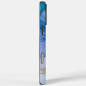 Gold Blue Aqua Lila Blume Case-Mate iPhone Hülle (Rückseite / Rechts)