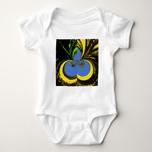 Gold Blue Baby Strampler (Vorderseite)