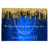 Gold Blue Black Tropfens bevorzugen große Geschenk Geschenktüte (Rückseite)