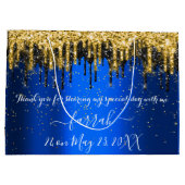 Gold Blue Black Tropfens bevorzugen große Geschenk Große Geschenktüte (Rückseite)