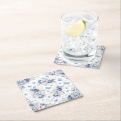 Gold & Blue Butterfys Boy Baby Shower Rechteckiger Pappuntersetzer (Vor Ort)