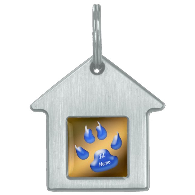 Gold Blue Cat Tiermarke (Vorderseite)