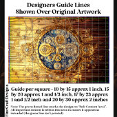 Gold Blue Clock, Gears Screens Cogs DG8F Decoupage Seidenpapier