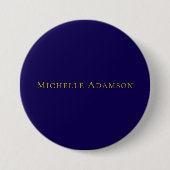 Gold & Blue Color Professional Plain Modern Button (Vorderseite)