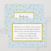 Gold Blue Confetti Bücher für Baby + Sonderfarbe! Postkarte (Vorne/Hinten)