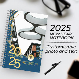 Gold & Blue Corporate Business Führungskraft Spira Notizblock