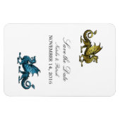 Gold Blue Dragon speichert das Datum Magnet (Horizontal)