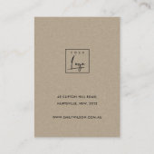 GOLD BLUE FOLIAGE MONOGRAM EARRING DISPLAY LOGO VISITENKARTE (Rückseite)