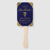 Gold Blue Foto Medical Nursing School Abschluss Fächer (Vorderseite)