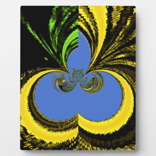 Gold Blue Fotoplatte (Vorderseite)