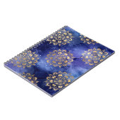 Gold & Blue Galaxy Dharma Mandala Muster Notizblock (Linke Seite)