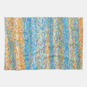 Gold Blue Glitzer Abstrakt Geschirrtuch (Horizontal)