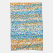 Gold Blue Glitzer Abstrakt Geschirrtuch (Vertikal)