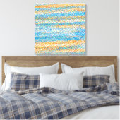 Gold Blue Glitzer Abstrakt Leinwanddruck (Insitu (Schlafzimmer))