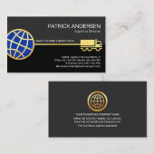 Gold Blue Global Logistics Supply Line Visitenkarte (Vorne/Hinten)