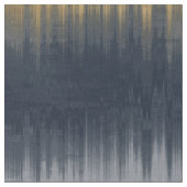 Gold Blue Gray Ikat Zigzag Geometrisches Muster Stoff (Nahaufnahme)